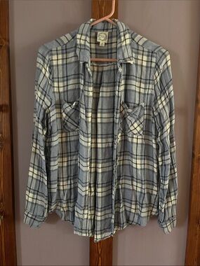Blue Rain blue Plaid Flannel Shirt